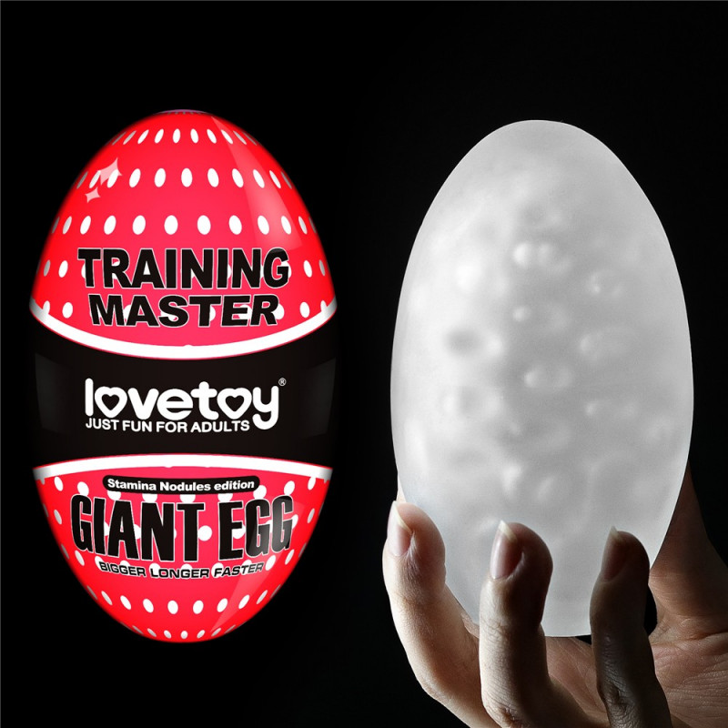 Мастурбатор яйцо-гигант LoveToy Giant Egg Stamina Nodules Edition Red