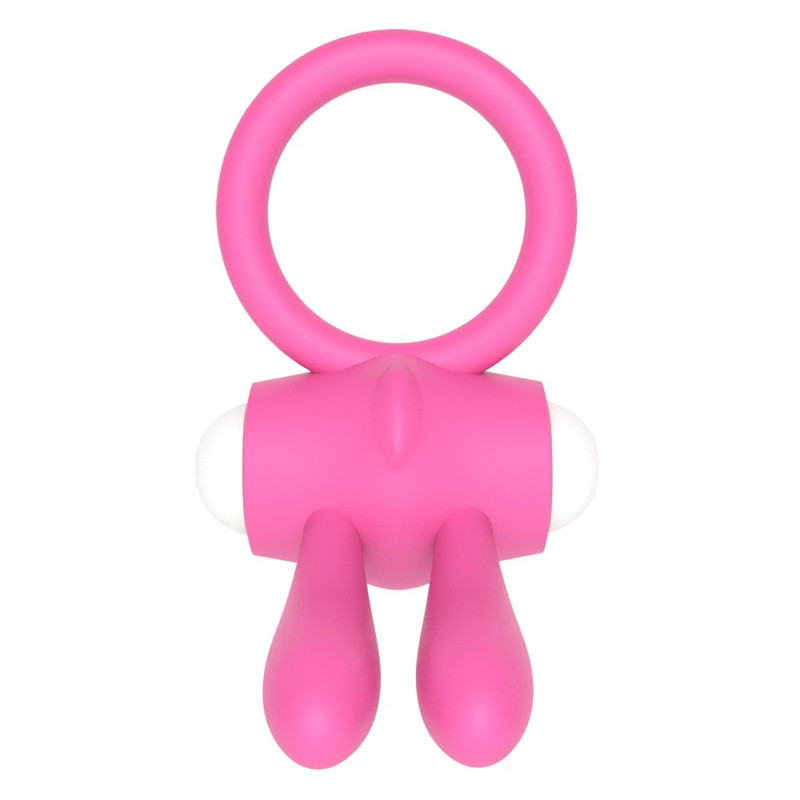 Эрекционное кольцо с вибрацией Power Clit Silicone Cockring Pink