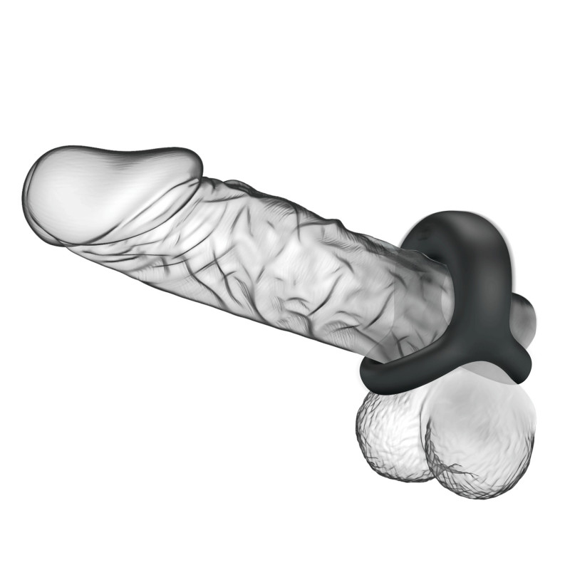 Эрекционное кольцо с вибрацией 10 режимов PRETTY LOVE - VIBRANT PENIS RING ELLIOTT Black
