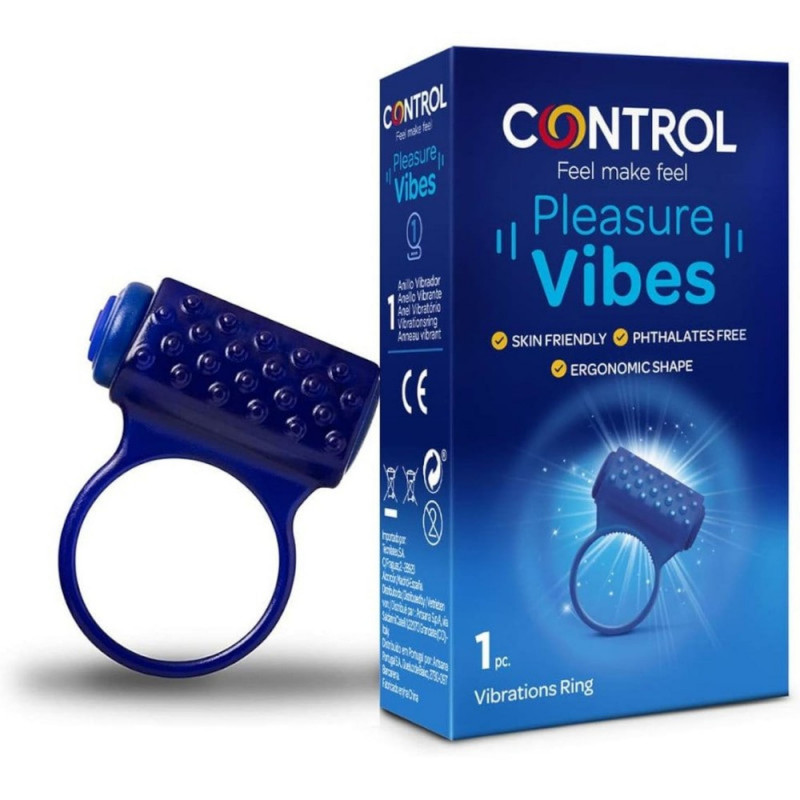 Эрекционное кольцо с вибрацией Control Pleasure Vibes