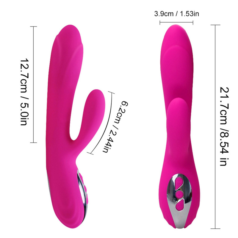 Вибратор-кролик 2 вибро-мотора и режим подогрева Joker Heating Double Vibrating Massage Stick