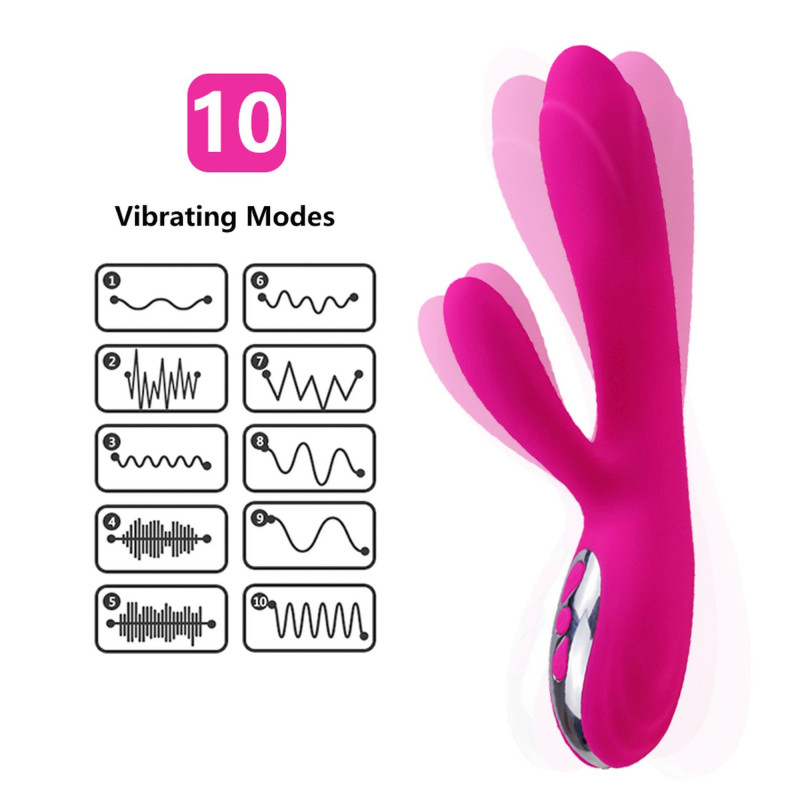 Вибратор-кролик 2 вибро-мотора и режим подогрева Joker Heating Double Vibrating Massage Stick