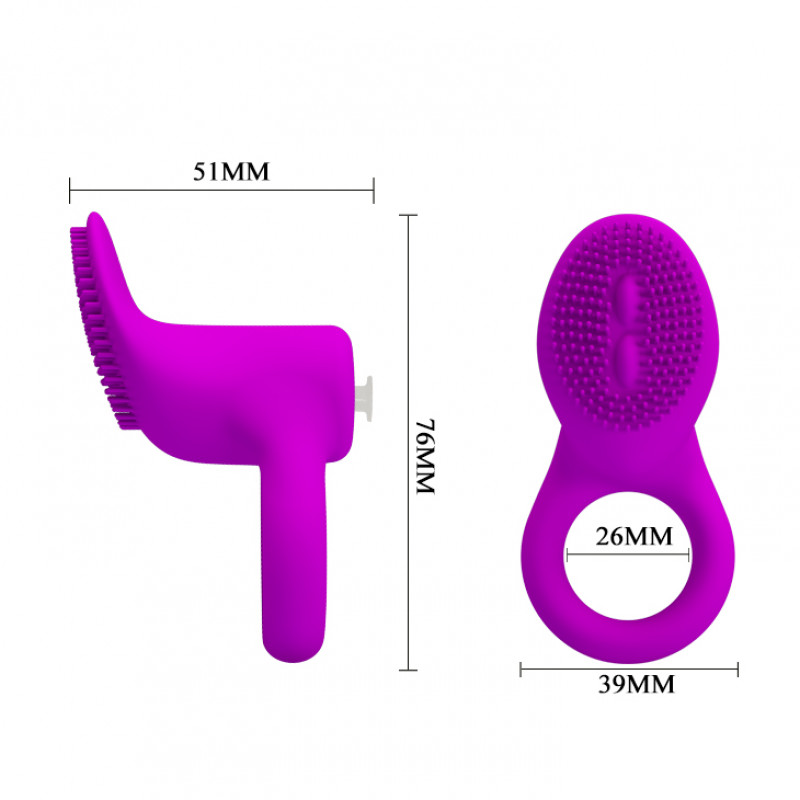 Эрекционное кольцо с вибрацией COBRA Violet vibration