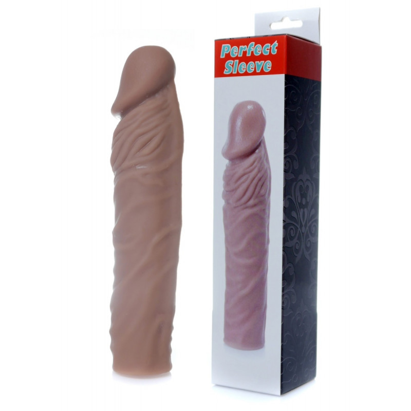 Удлиняющая насадка на пенис Perfect Sleeve Mulatto - extends 4 cm