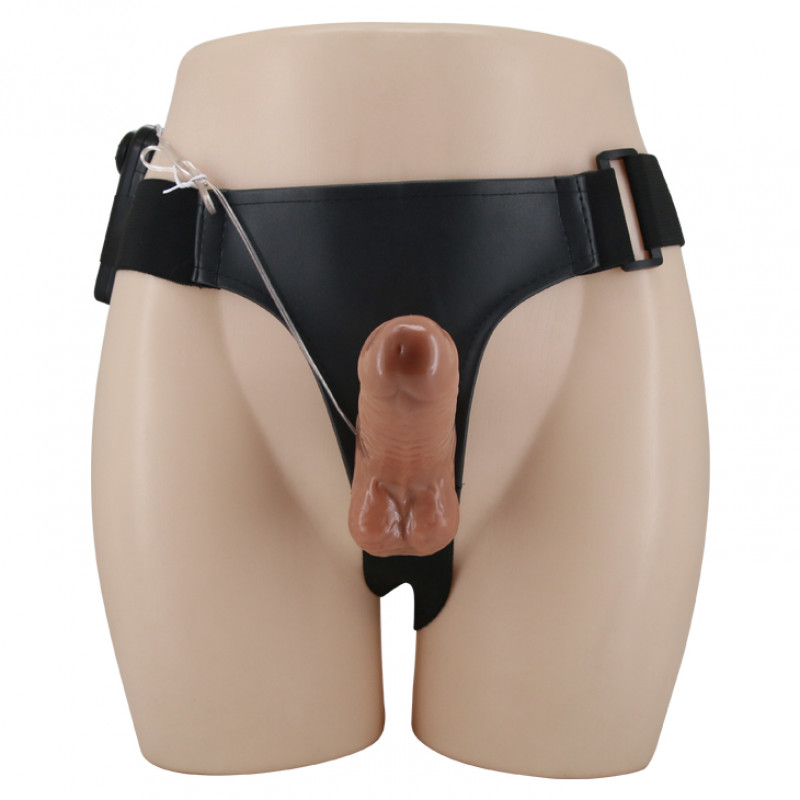 Страпон с вибрацией Ultra Passionate Harness Realdeal Penis 6.2'' Brown