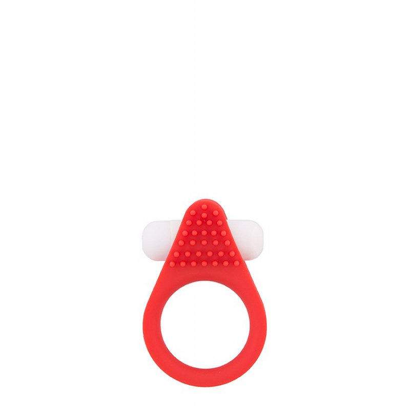 Эрекционное кольцо с вибрацией красное ALL TIME FAVORITES SILICONE STIMU-RING RED