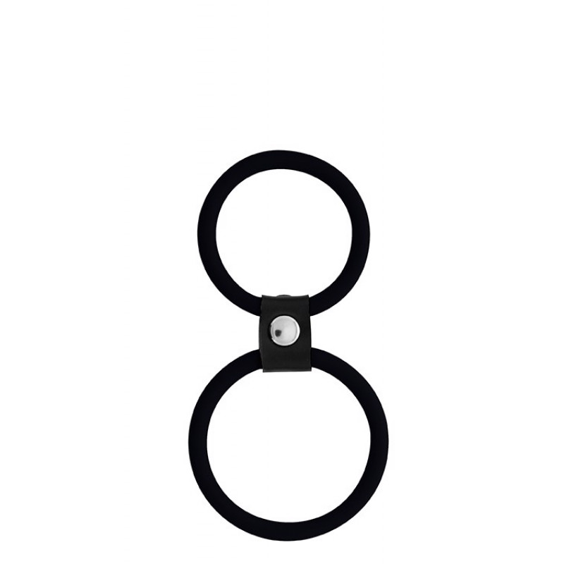 Двойное эрекционное кольцо MENZSTUFF DUAL RINGS BLACK