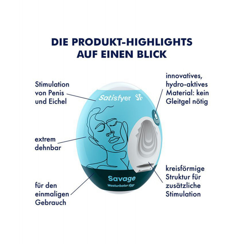 Мастурбатор яйцо Satisfyer Masturbator Egg Single (Savage)