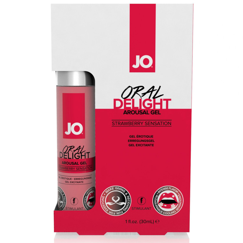 Стимулирующий гель для орального секса JO system - Oral Delight Arousal Gel Strawberry Sensation, 30 мл