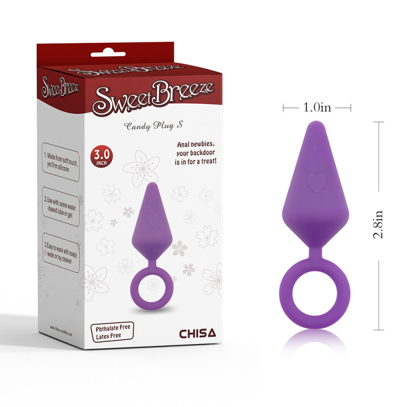 Анальная пробка силиконовая Candy Plug S-Purple