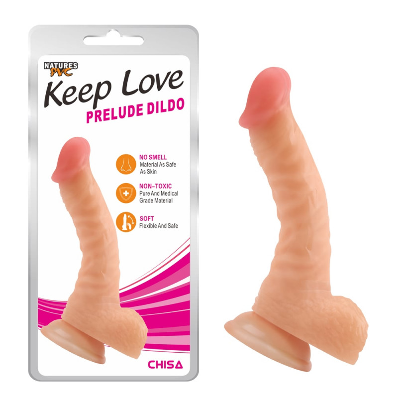 Реалистичный фаллоимитатор Keep Love Prelude Dildo, 20 см