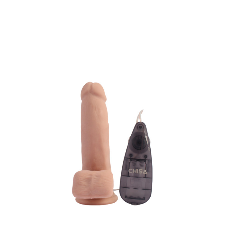 Реалистичный вибратор T-SKIN Mantric Muse Dildo Vibrator-Flesh, 17,5 см