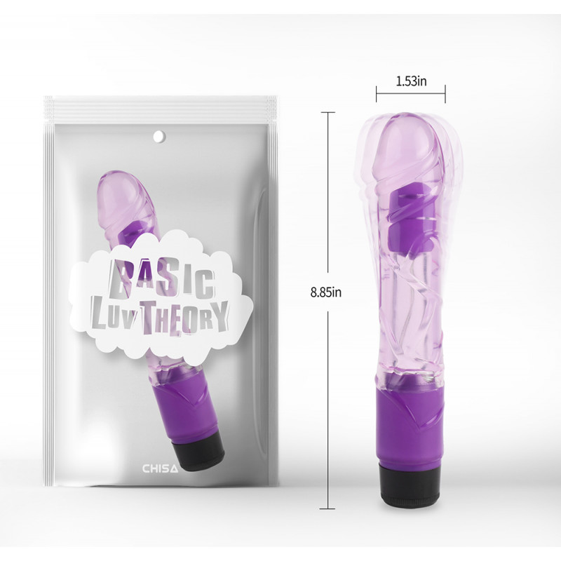 Реалистичный вибратор Basic Luv Theory 9 Realistic Vibe-Purple