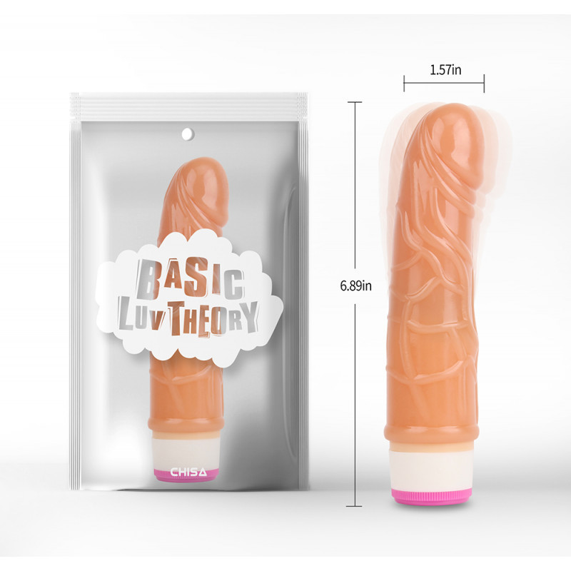 Реалистичный вибратор Basic Luv Theory Stud Rod-Flesh