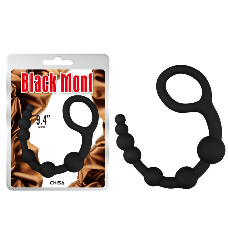 Анальный силиконовый крюк с шариками Black Mont Power Boyfriend Beads