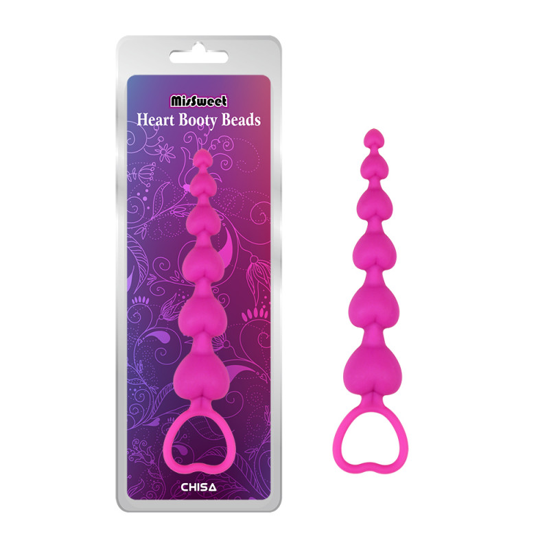 Анальные бусы Heart Booty Beads-Pink