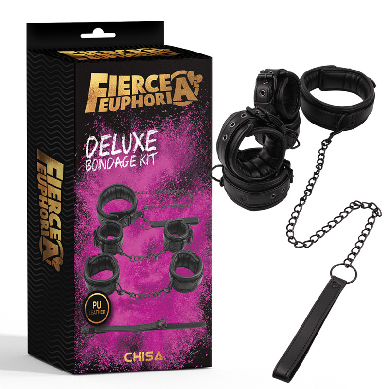 Набор БДСМ из 4-х предметов Fierce Euphoria Deluxe Bondage Kit