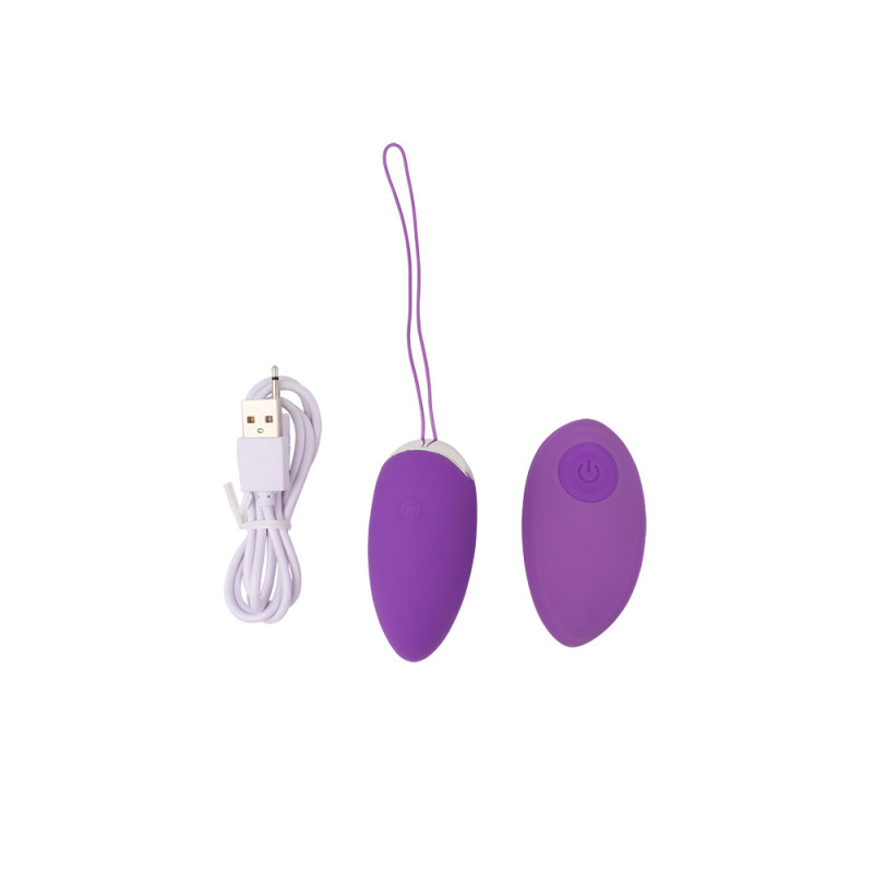 Вибро-яйцо с пультом ДУ M-Mello Pleasure Kiss Vibrating Bullet-Purple