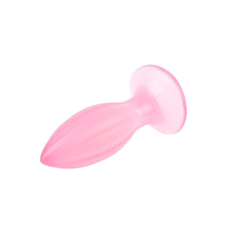 Анальная пробка Hi-Rubber Butt Plug-Pink Small