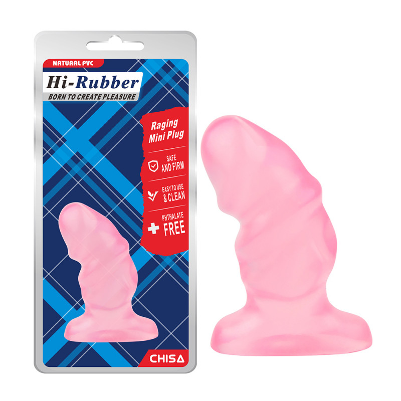 Анальная пробка силиконовая Hi-Rubber Raging Mini Plug-Pink