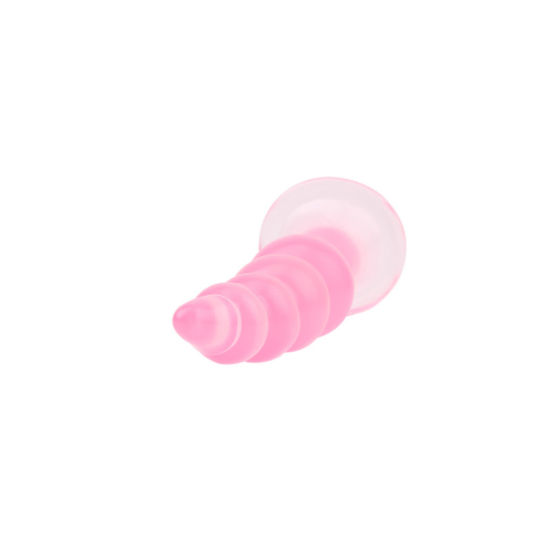 Анальная пробка с шариками Hi-Rubber Bumpy Butt Plug-Pink