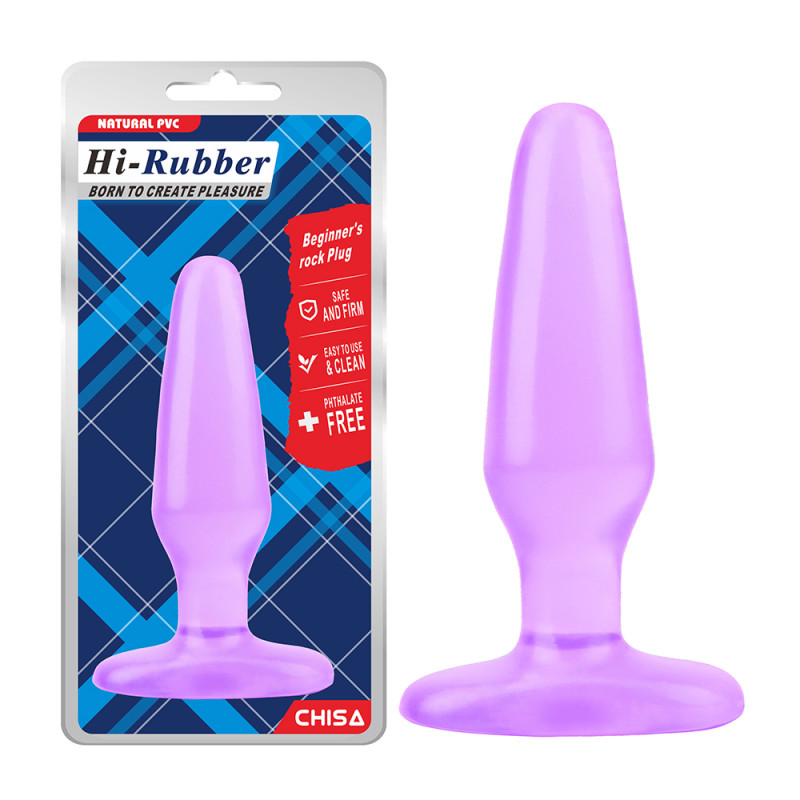 Анальная пробка Hi-Rubber Beginner's rock Plug-Purple