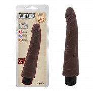 Реалистичный вибратор T-skin ReaL Flirtation-Brown, 24 см