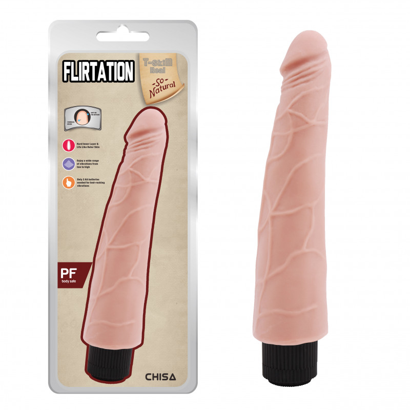Реалистичный вибратор T-SKIN Flirtation, 24 см