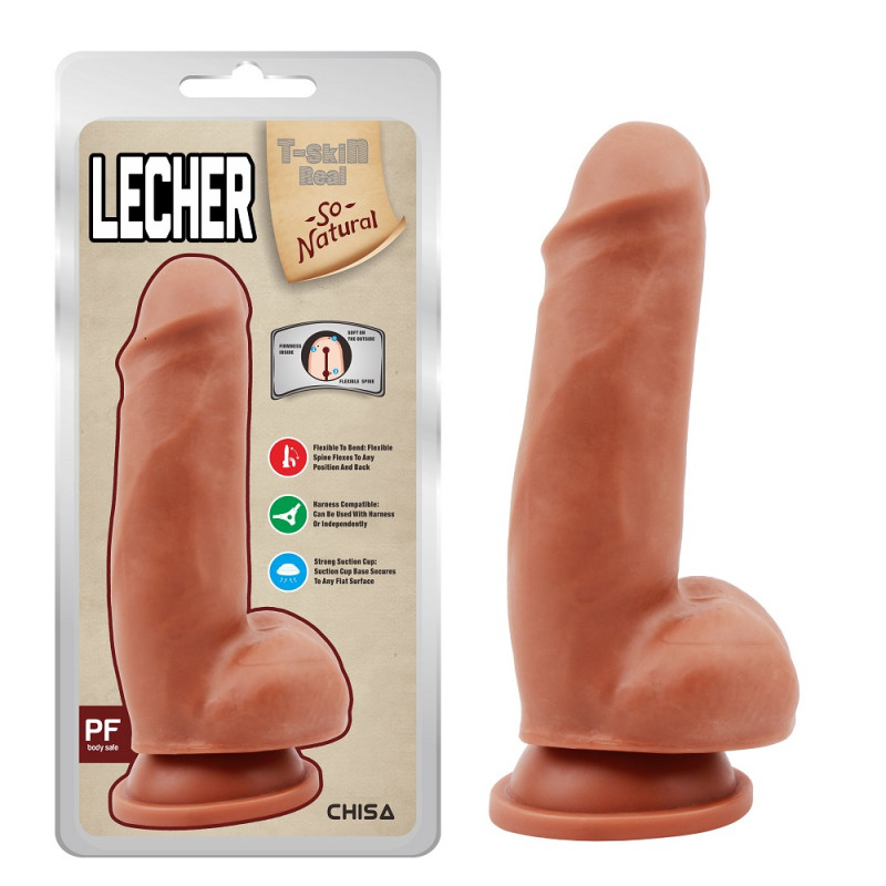 Реалистичный фаллоимитатор T-SKIN Lecher, 18 см