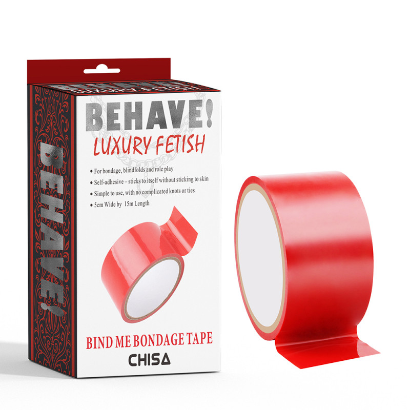 Скотч Behave! Bind Me Bondage Tape-Red