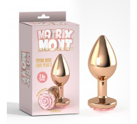 Анальная пробка металлическая с розой размер S MATRIX MONT Spark Rose Anal Plug S