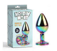 Анальная пробка металлическая размер S MATRIX MONT Rainbow Gem Meatl Plug S