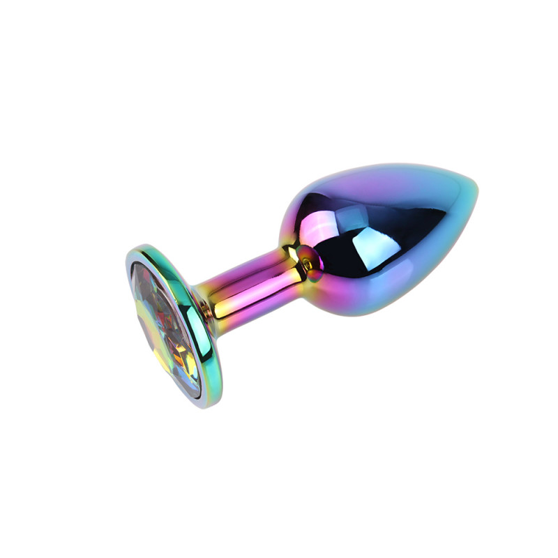 Анальная пробка металлическая размер S MATRIX MONT Rainbow Gem Meatl Plug S