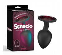 Анальная пробка со стразой силиконовая размер L Senuelo Booty Fantasy Gem Plug L