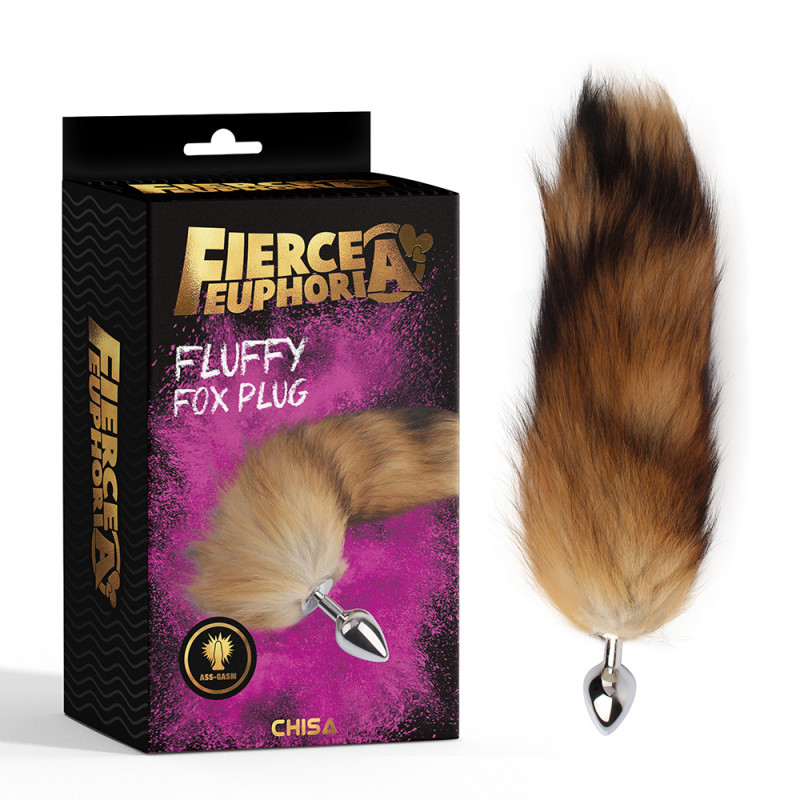 Анальная пробка лисий хвостик размер S Fierce Euphoria Fluffy Fox Plug