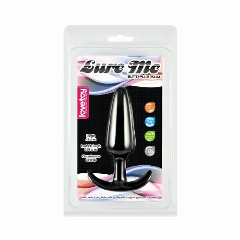 Анальная пробка силиконовая размер S LoveToy LURE ME Classic Anal Plug S