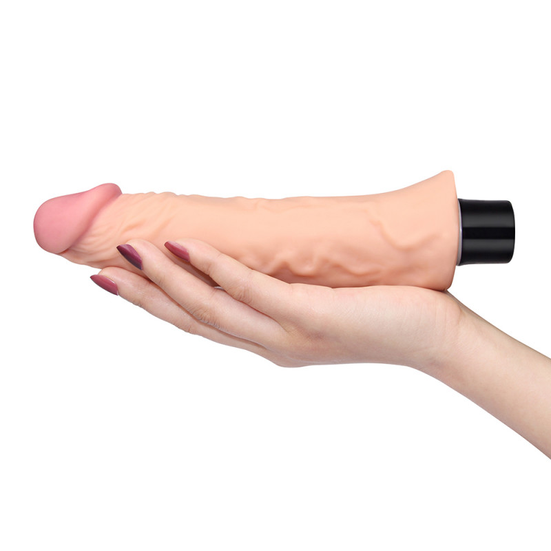 Реалистичный вибратор из кибер кожи LoveToy 8 REAL SOFTEE Vibrating Dildo, 21,8 см