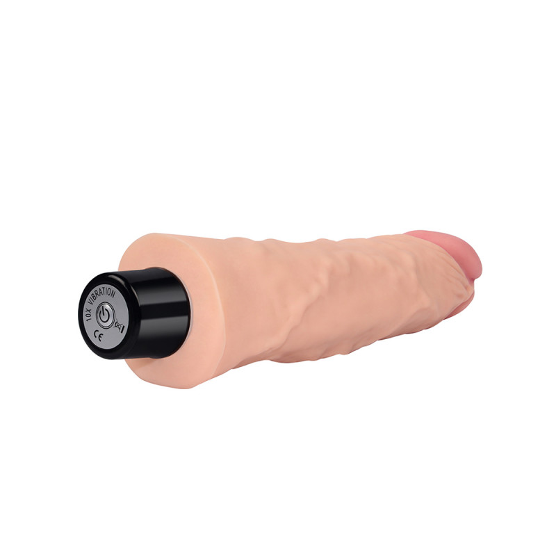 Реалистичный вибратор из кибер кожи LoveToy 8 REAL SOFTEE Vibrating Dildo, 21,8 см