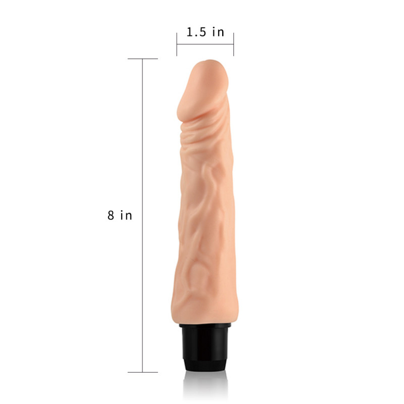 Реалистичный вибратор LoveToy 8 Feel Cyberskin Vibrator, 20 см