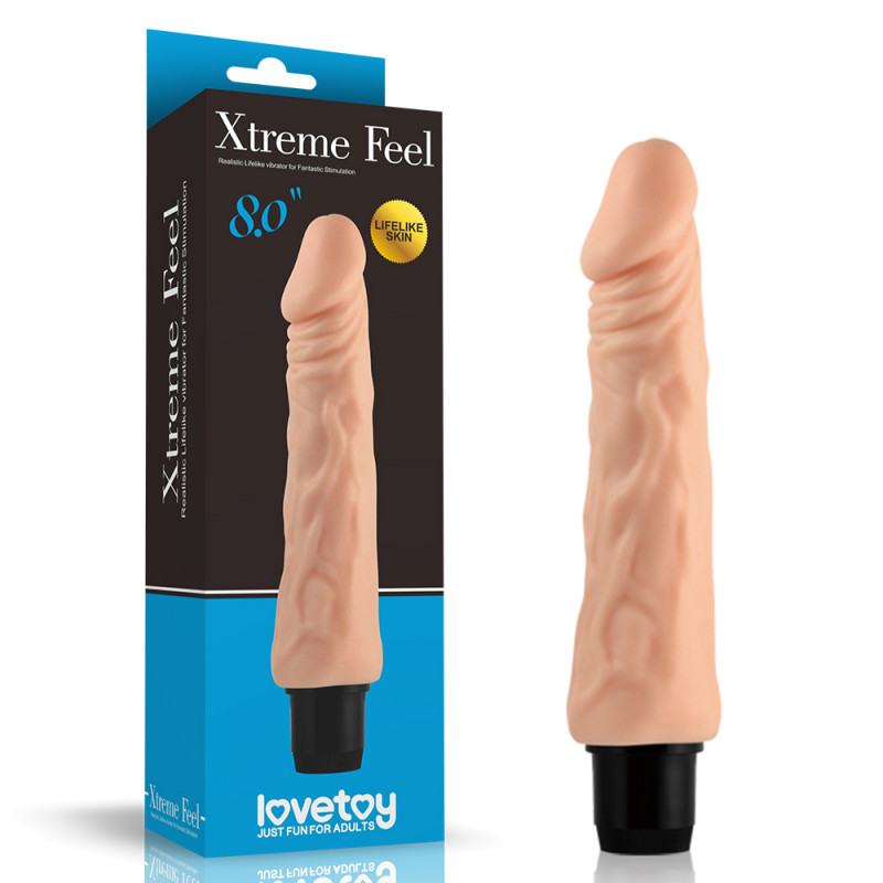 Реалистичный вибратор LoveToy 8 Feel Cyberskin Vibrator, 20 см