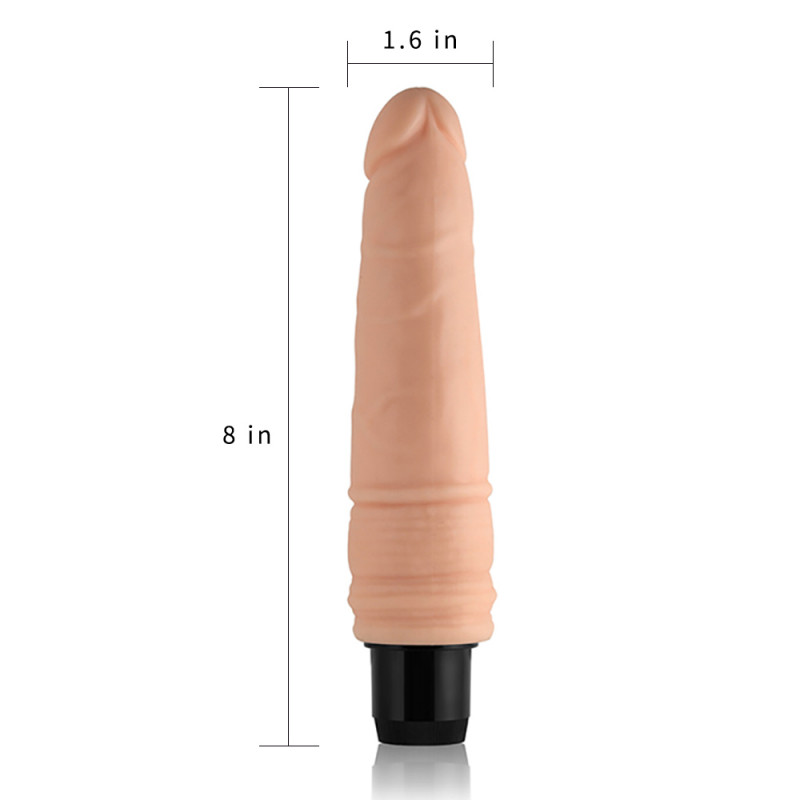 Реалистичный вибратор LoveToy 7.5'' Xtreme Feel Cyberskin Vibrator, 20 см