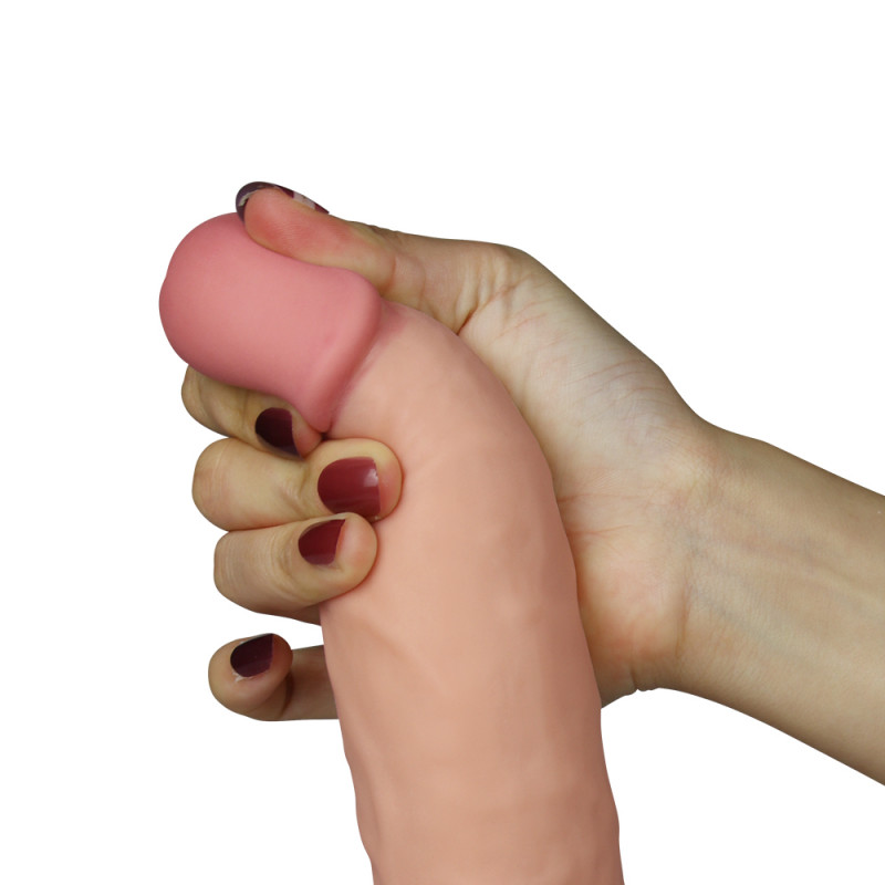 Реалистичный вибратор из кибер-кожи LoveToy 8.5 The Ultra Soft Dude Vibrating, 20 см