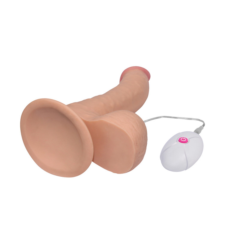 Реалистичный вибратор из кибер-кожи LoveToy 8.8" The Ultra Soft Dude Vibrating, 20 см