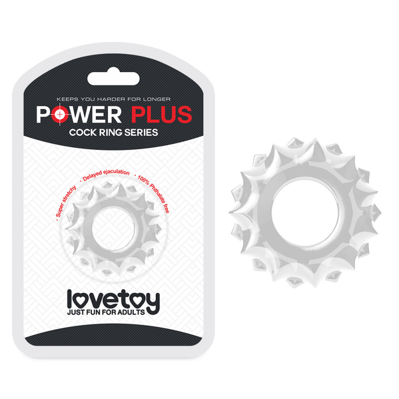 Эрекционное кольцо прозрачное LoveToy POWER PLUS Cockring Clear