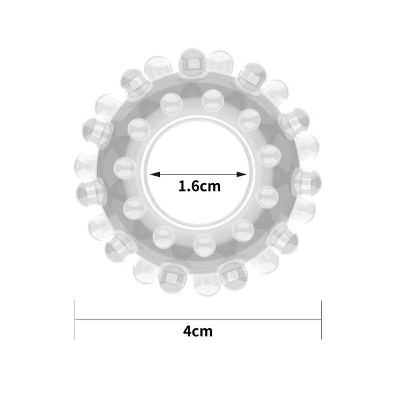 Эрекционное кольцо Lovetoy POWER DOTS PLUS Cockring clear