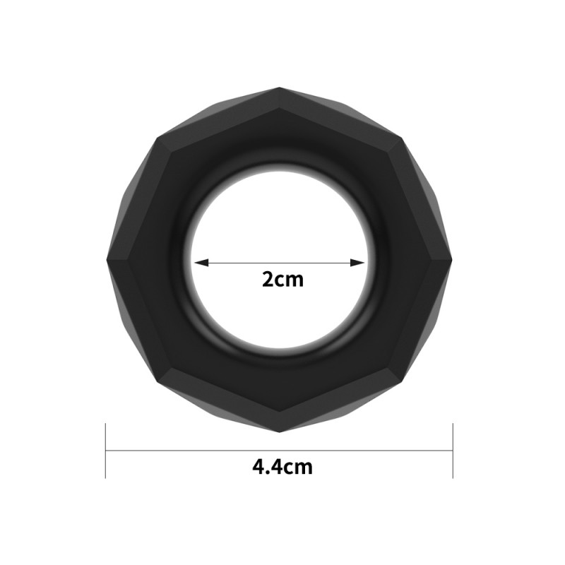 Эрекционное кольцо LoveToy POWER PLUS Cockring Romb Black