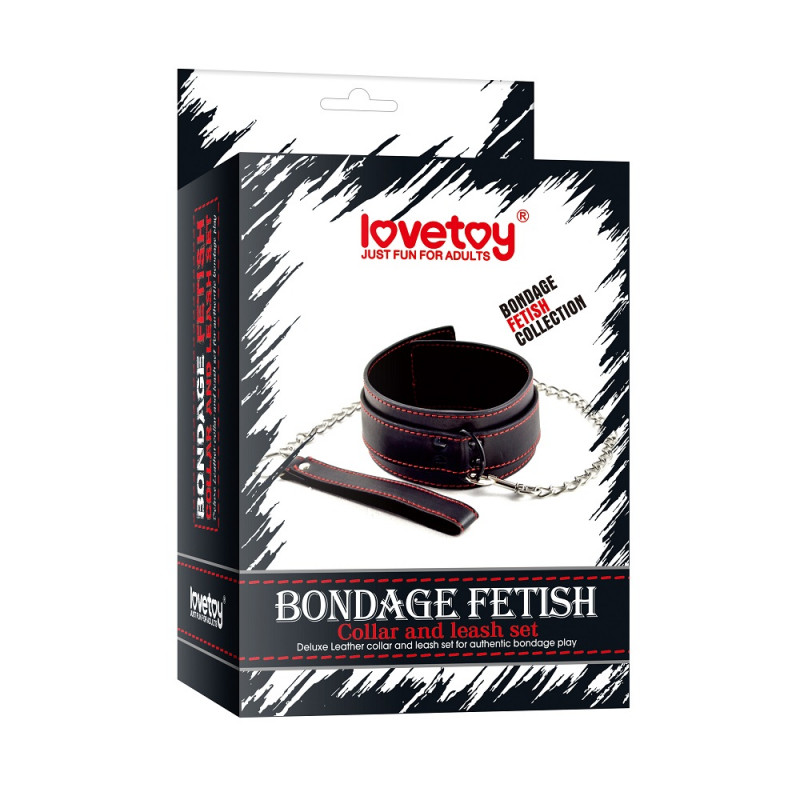 Ошейник с поводком LoveToy Bondage Fetish Pleasure collar