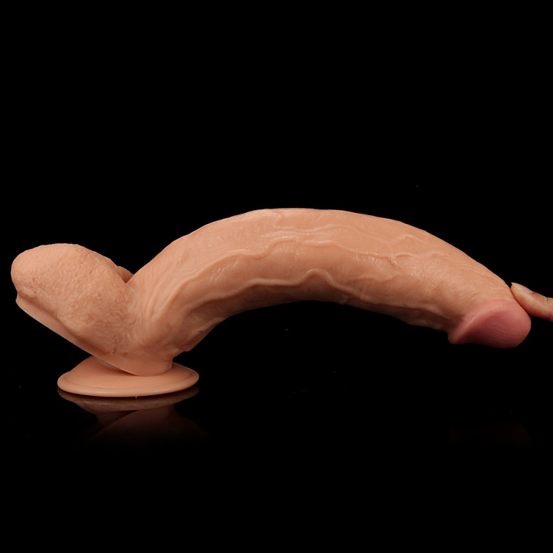 Реалистичный фаллоимитатор гигант LoveToy 11" Legendary King Sized Realistic Dildo, 29,5 см