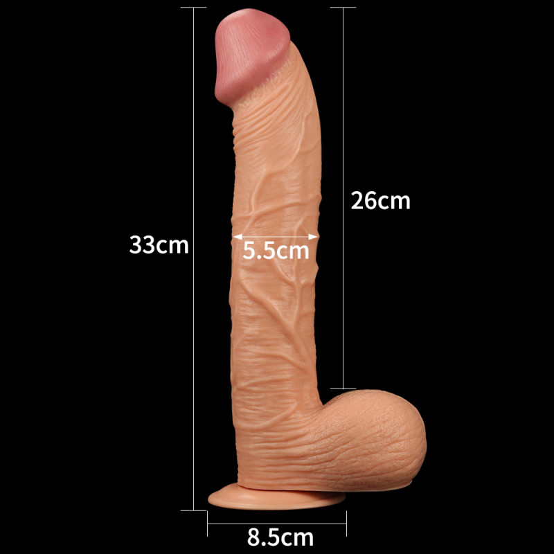 Реалистичный фаллоимитатор гигант LoveToy 12" Legendary King Sized Realistic Dildo, 32 см