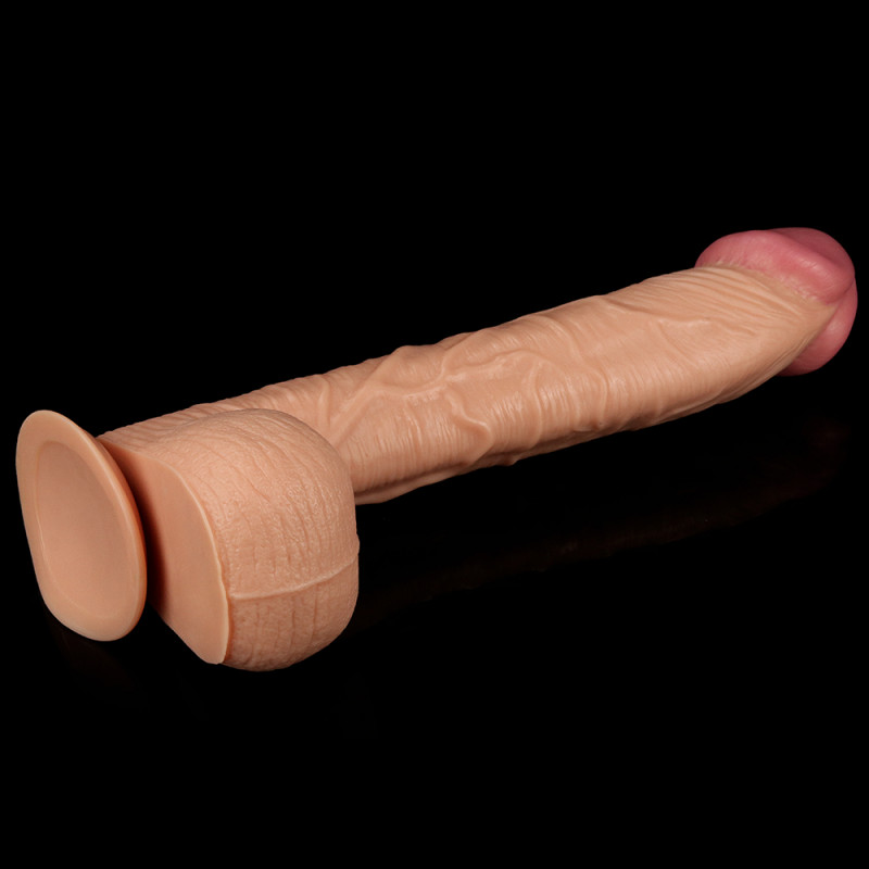 Реалистичный фаллоимитатор гигант LoveToy 12" Legendary King Sized Realistic Dildo, 32 см